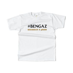 #BENGAZ – Tricou (alb / negru)